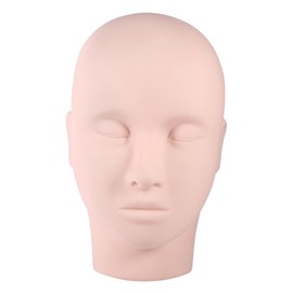 Makeup Practice Head, 1 Piece Improved Practice Mannequin Training Head Model for Eyelashes Makeup Practice Professional Permanent Makeup Training