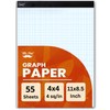 Mr. Pen- Graph Paper Pad 11"x8.5", 4x4 Quad-Ruled Graph Paper,