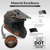 TCMT Unisex-Adult Motorcycle Full Face Off Road Helmet Dirt Bike