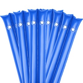 Aoriher 18 Pcs 8 Feet Water Bags for Pool Cover Double Water Tube Pool Cover Weights with Transparent TPU Patch Tape Repair Tape for Winter (Blue)