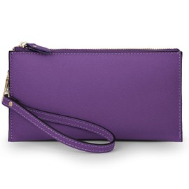 YALUXE Cross Leather Wristlet Handbags for Women Cellphone Purse Card Wallet Coin Pouch