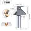 HUHAO 1/2" Shank R18 Seam Woodworking Router Bit, Arc Bending