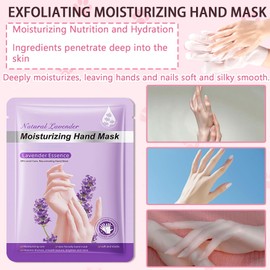 JunKuJK 6PCS Hand Masks,Hydrating Hand Masks Moisturizing Gloves Overnight for Dry Cracked Hands,Daily Hand Care Hand Masks Gift Set for Women and Men K