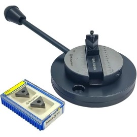 Buyohlic Lathe Ball Turning Attachment w/Non Ferrous Carbide Inserts For Mirror Finishing - Double Bit For Convex & Concave Shapes