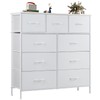 OLIXIS Dresser for Bedroom with 9 Drawers, Tall Fabric Dresser for Storage and Organization, Bedroom Dressers, Chest of Drawers for Living Room, Closet