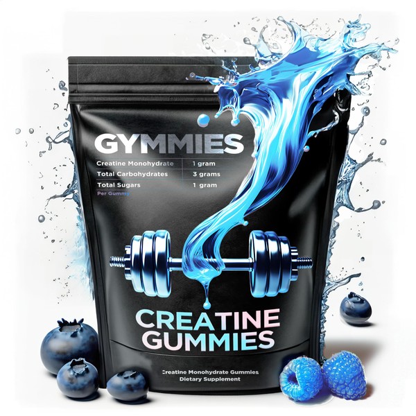 GYMMIES Creatine Monohydrate Gummies - Muscle Growth, Performance, Endurance -