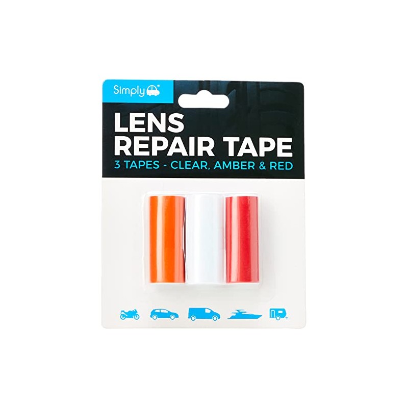 Simply 2250 Lens Tape, Red/Clear/Amber