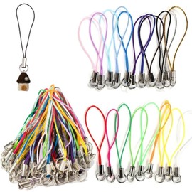 Yonfas 100 Pcs Multicolor Phone Charm Strings with Detachable Clasps for DIY Accessories