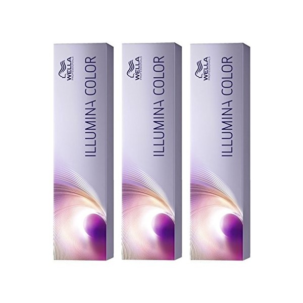 Wella Illumina Color 7/81 Medium Blonde Pearl Ash 3 x