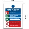 Stcky Fire Action Notice Vinyl Sign - 15 x 20