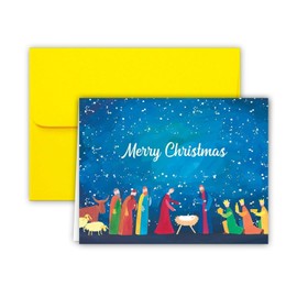 Paper Frenzy Abstract Nativity Christmas Cards and Envelopes - 25 pack