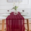 AOKSUNOVA Table Runner Chiffon Bordeaux Red 70 x 400 cm