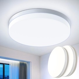 Kuwork Ceiling Light LED Ceiling Light Flat 48 W Ceiling Light Living Room 6500 K