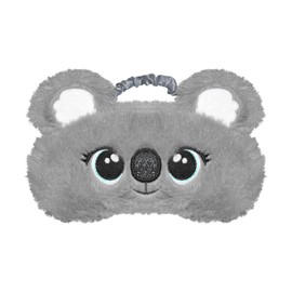 Ynaize Cartoon Sleep Mask, Kids Cute Plush Eye Mask, Koala Animal Soft Fluffy Plush Eye Cover for Sleeping, for Night,Travel,Nap (Gray Koala)