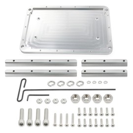 WSAGFB Billet Aluminum Battery Pallet,Billet Aluminum Rigid Clamp Tray for your DH6 Optima Battery-Sliver