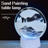 Sand Painting Table Lamp 7 Color 3D Hourglass Table Lamp