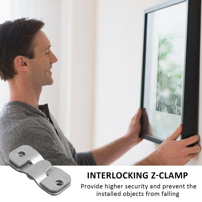 Pack of 6 Flush Mounting Brackets Made of Stainless Steel
