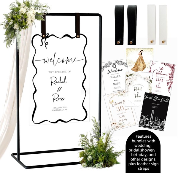 Wedding Sign Holder, Adjustable Welcome to Our Wedding Sign Stand