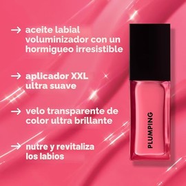 e.l.f. Aceite labial voluminizador con brillo Glow Reviver, voluminizador labial teñido para un acabado voluminoso y brillante, infundido con aceite d