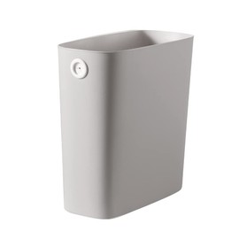 mingol cubeta de basura para baño, cubeta de basura delgado de plástico para recámara, sala de estar, cesta pequeña para residuos interiores, 2.1 galones/8 litros, gris