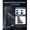 ORICO Alloy M.2 NVMe SATA SSD Enclosure, 10Gbps NVMe Enclosure,