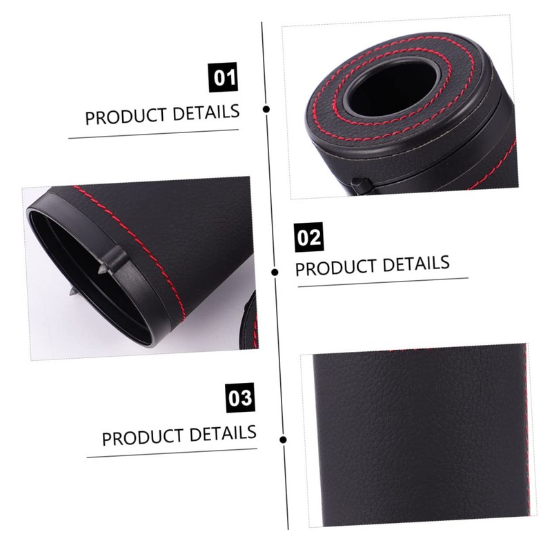 KONTONTY Car Tissue Cylinder Box Round Tissue Paper Holder Dispenser