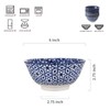 Selamica Blue and White Porcelain 20oz Cereal Bowl Set -