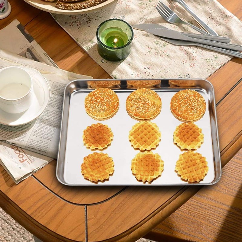 Baking Sheet with Rack Set [2 Pans + 2 Racks],