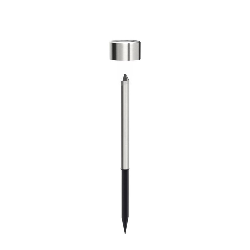 GIGALUMI Solar Pathway Lights, Stainless Steel IP44 Waterproof Auto On/Off