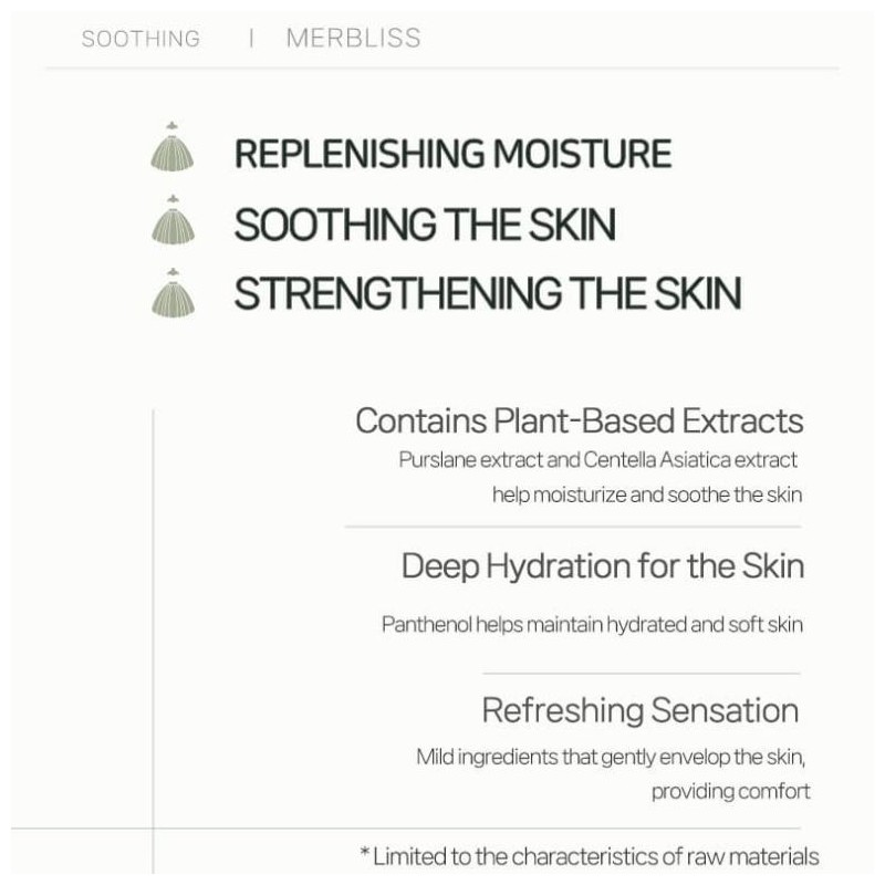 MERBLISS Wedding Dress Soothing Fresh Mask 25ml*5sheets