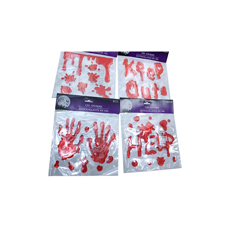 Bundle of 4 Items Bloody Hand Dripping Spatter Help Keep