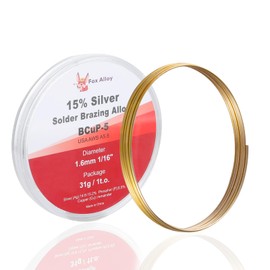 15% Silver Solder Brazing Alloy BCuP-5 1 Troy Once (31 g) 1/16"1.6mm for Copper and Copper in Air Conditioning Refrigerator Cold Storage HVAC Units