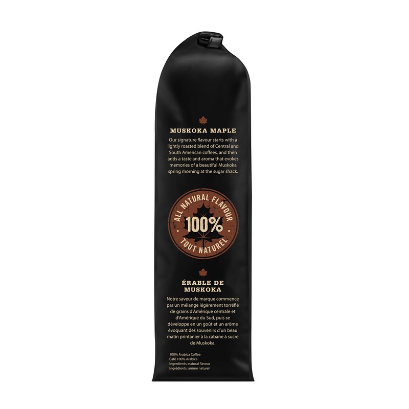 Muskoka Roastery Coffee, Muskoka Maple, Decaf Medium Roast, Whole Bean