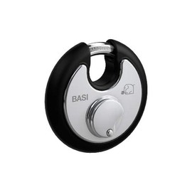 BASI RVS 610W - 70mm - Black Round Shackle Padlock (Different Keying)