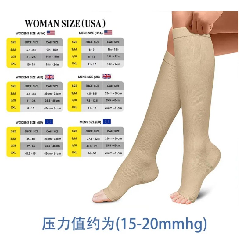Pack De 3 Calcetines De Compresión Hasta La Rodilla Con