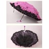 Honeystore Princess Lace Ultraviolet-Proof Folding Umbrella Anti-uv Dome Parasol Fuchsia