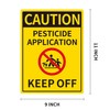 Caution Pesticide Application Keep Off Sign,12.6"x9.5" Corrugated Plastic with Stake