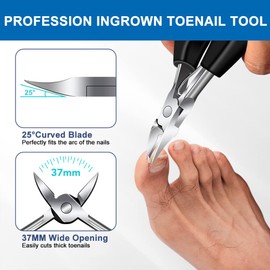 Professional Toenail Pliers Set Nail Scissors Toenails - GJNL Super Sharp Fingernail Clippers Nail Clippers Toenails for Thick Nails, Nail Clippers with Nail Catcher Toenail Clippers for Seniors