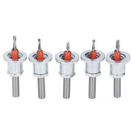 Countersink Drill Bit Set Combo Tool 5Pcs Wood Bits Screw Step Drill Hole Drill Screws Self Tapping Utensil Alloy Head Drilling Bit Tool Tool Stepped Drill Bit Pagoda Drill