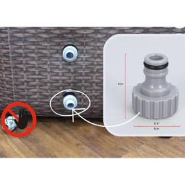 Lay Z Spa Compatible Drainage Adapter - Hose Pipe Drain Valve Connector - AirJet Models
