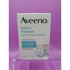 Aveeno Calm + Restore Oat Gel Moisturizer Sensitive Skin Fragrance Free 1.7oz