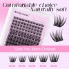 Lash Clusters Kit Natural Eyelashes Individual D-Curl Soft Cluster Lashes