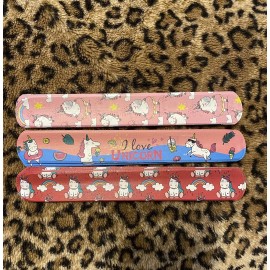 Unbranded 3 PCs Unicorn Slap Bracelets for Kids Party Love Unicorns Rainbows