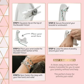 MEDca Bracelet Helper Tool to Put on Jewelry Yourself - Easy-to-Use Bracelet Clasp Helper for Costume, Fine Jewelry & Watches - Portable Jewelry Fastener Assistance Tool - Gift for Women