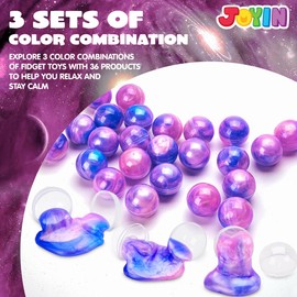JOYIN 24 Pack Slime Kit(Rosa), Galaxy Slime Ball Slime Set Partygeschenke –Fluffy, Nicht klebrig, schmutzfrei, streßabbauend, Schleim Kits für Mädchen und Jungen – Kindergeburtstag Mitgebsel Set