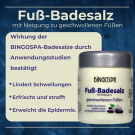 Foot Bath Salt with Tendency to Swollen Feet 550g BINGOSPA