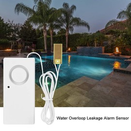 Water Detector, 120dB Security Water Overloop Leakage Alarm Sensor Water Level Alarm System for Kitchen Bathroom Laundry Room