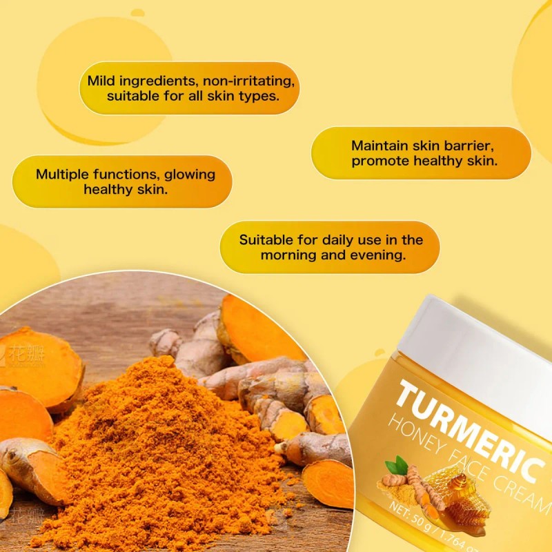Crema Facial Curcuma Hidratante Antiedad Reparadora