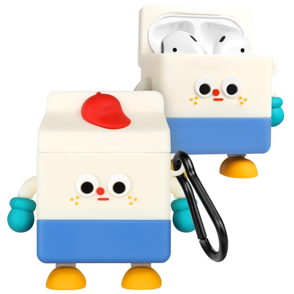 Boaretiu for AirPods 2/1 Case - Cute Kawaii Milk with
