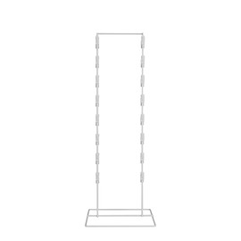 SSWBasics White Chip Rack Display Stand (Pack of 2) – 32 Clips Countertop Chip Rack for Snacks, Candy & Accessories – Double-Sided Spring Clip Chip Display Rack for Retail & Checkout (9"W x 10"D x